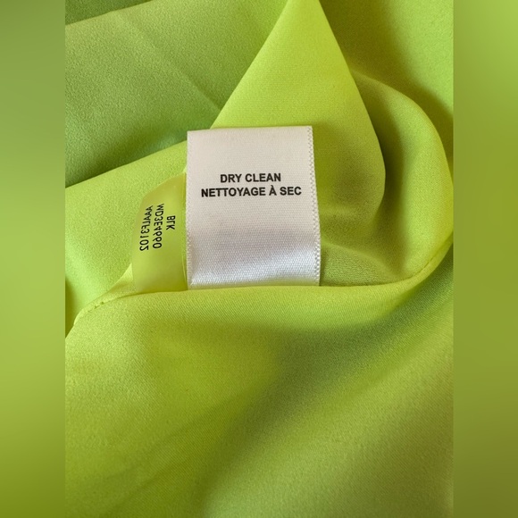 Marc New York Andrew Marc Black Off Shoulder Dress with Bright Green Lining. - Picture 6 of 6